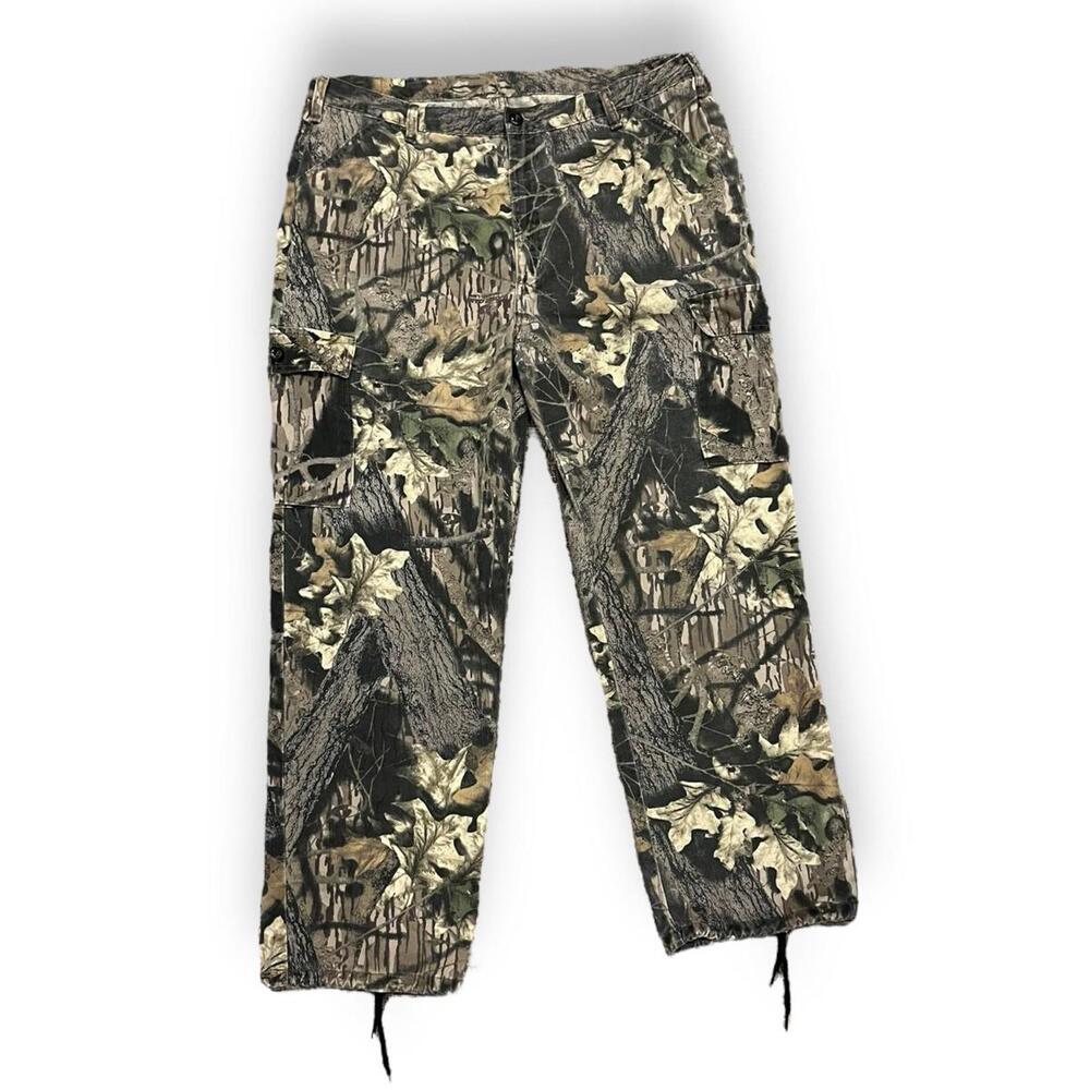 Vtg Commander‎ Pants Mens XL Mossy Oak Break Up Camo Cargo Hunting Utility USA